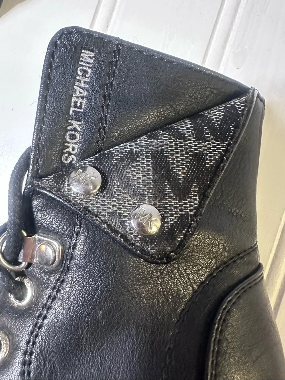 Michael Kors NEW black combat boots toddler girls 5